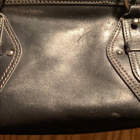 Cole Haan Black Leather Chain Purse - Picture 5 of 7